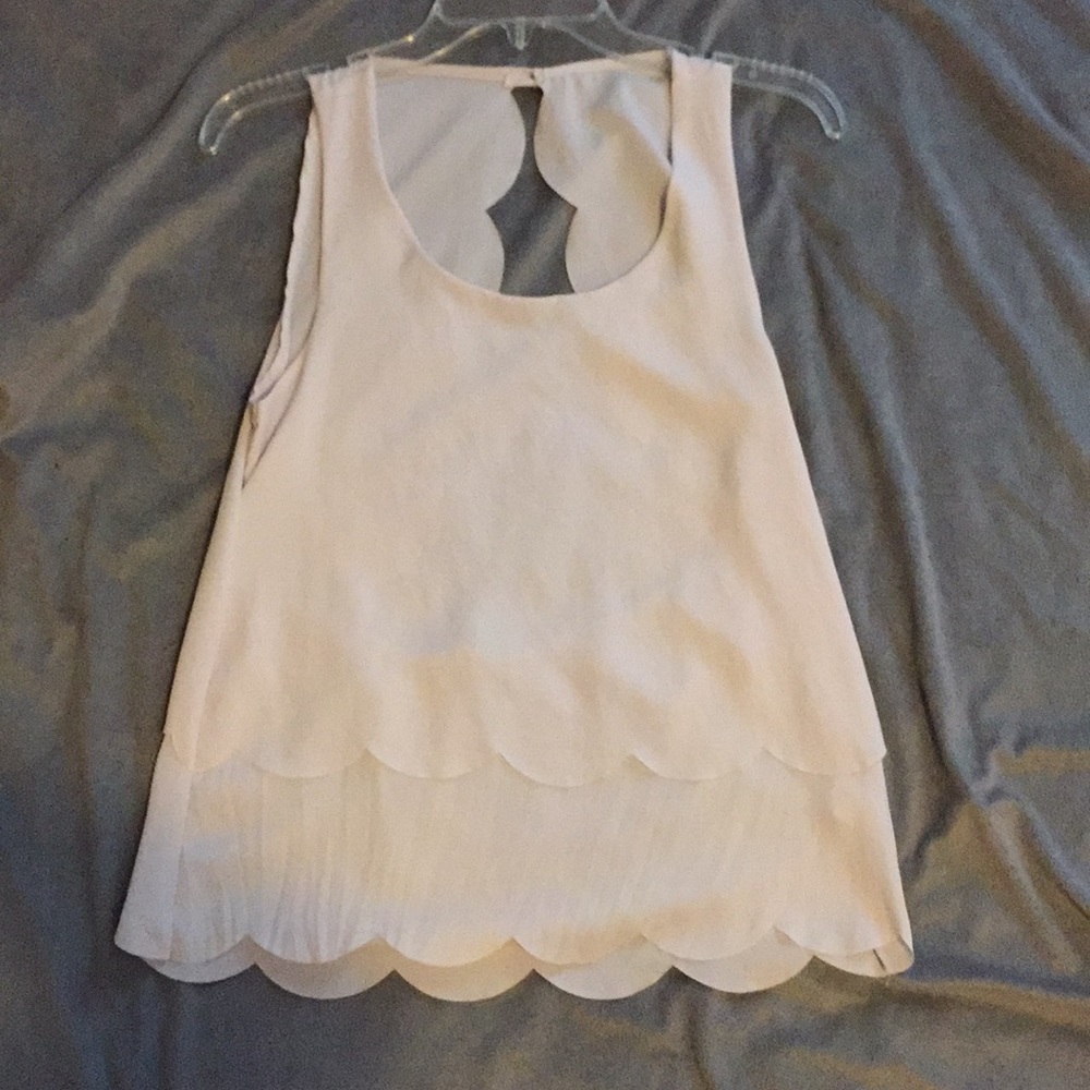 Cream open-back tank
